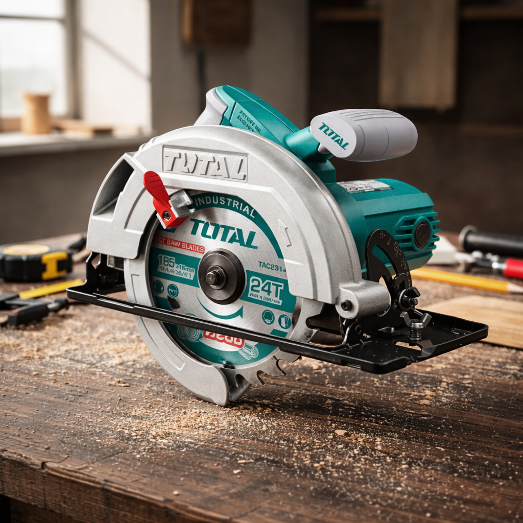 SIERRA CIRCULAR TOTAL 7 1/4” 1200W – CORTE PROFESIONAL SIN ESFUERZO - 1 AÑO DE GARANTIA