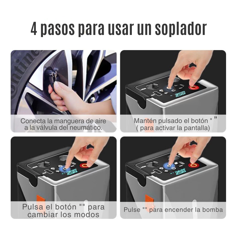 COMPRESOR PORTATIL Y ARRANCA DE BATERIA