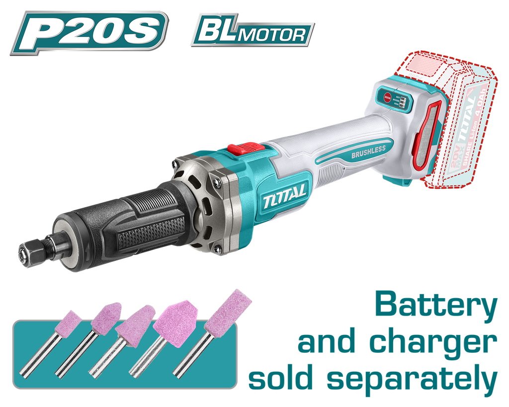 🔧 MOTO TOOL INALÁMBRICO TOTAL 20V 1/4” + BATERÍA + CARGADOR ⚡