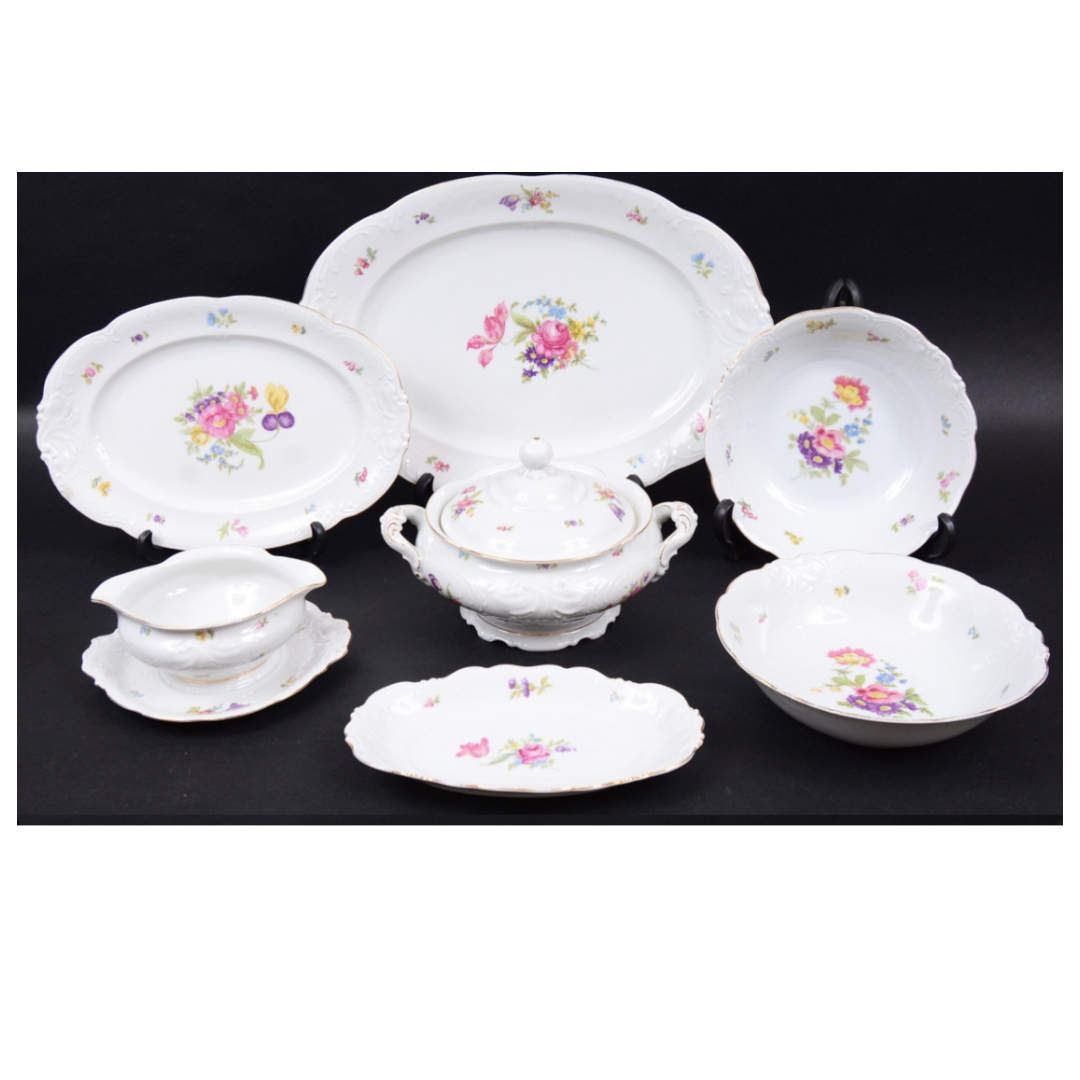 Kit Cocina KPM de Porcelana Polonesa – 111 Piezas con Detalles en Oro