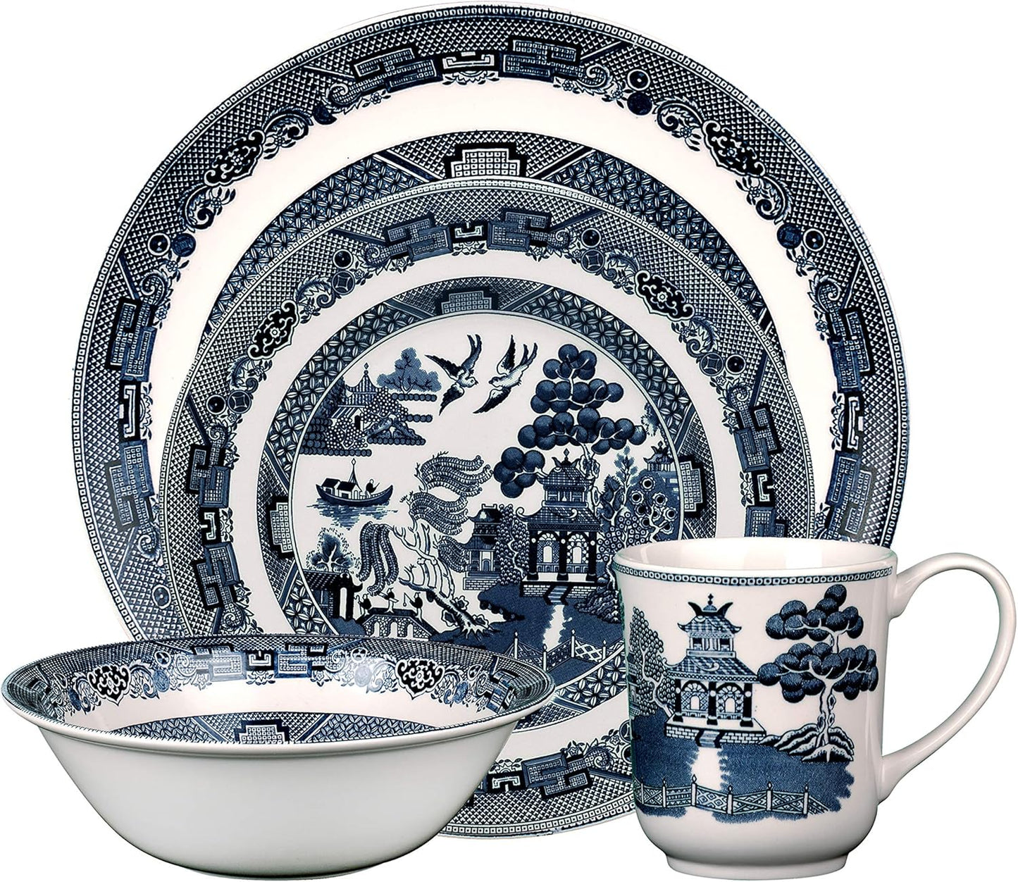 Juego de Vajilla inglesa Willow Blue 42 piezas