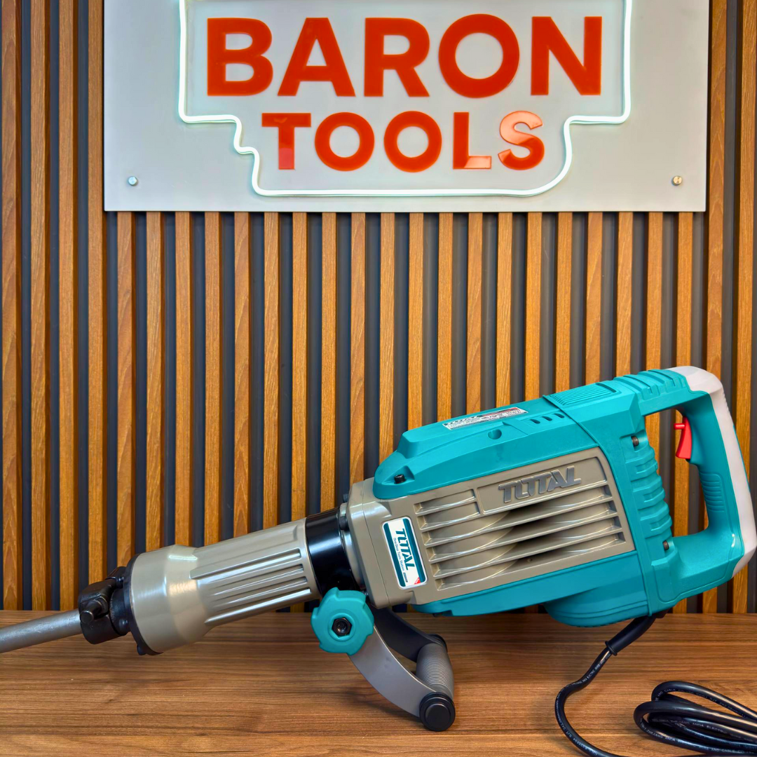 Demoledor Industrial TOTAL SDS HEX 1700W – 50J con Maletín y Cinceles