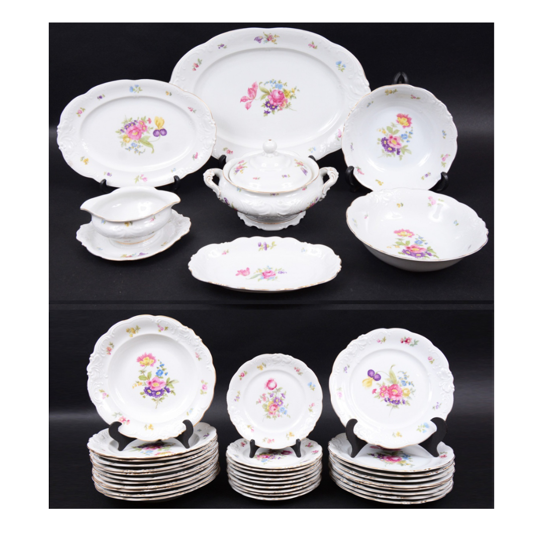 Kit Cocina KPM de Porcelana Polonesa – 111 Piezas con Detalles en Oro