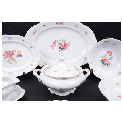 Kit Cocina KPM de Porcelana Polonesa – 111 Piezas con Detalles en Oro