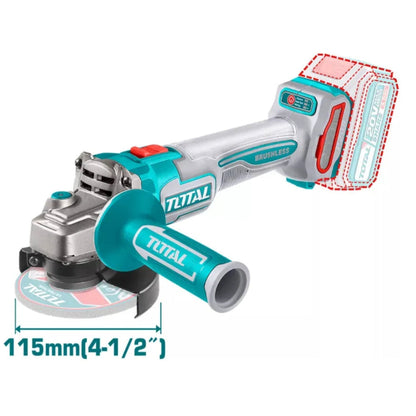 COMBO Inalámbrico TOTAL – Pulidora 1000W + Taladro 66Nm 20V 2 BATERIAS - 100% Original