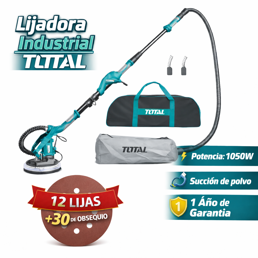 Lijadora Total 1050W ⚡️— 100% Original ✅ — 30 lijas 🎁 — 1 año garantía 🛡️