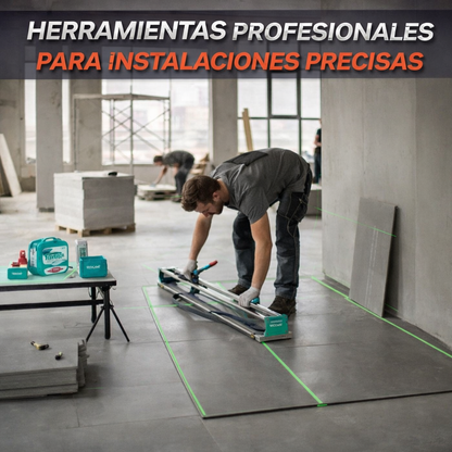 🧰 KIT PROFESIONAL CORTABALDOSA 1200 MM + NIVEL LÁSER 3D + MEDIDOR LÁSER 100M SUPER TOTAL