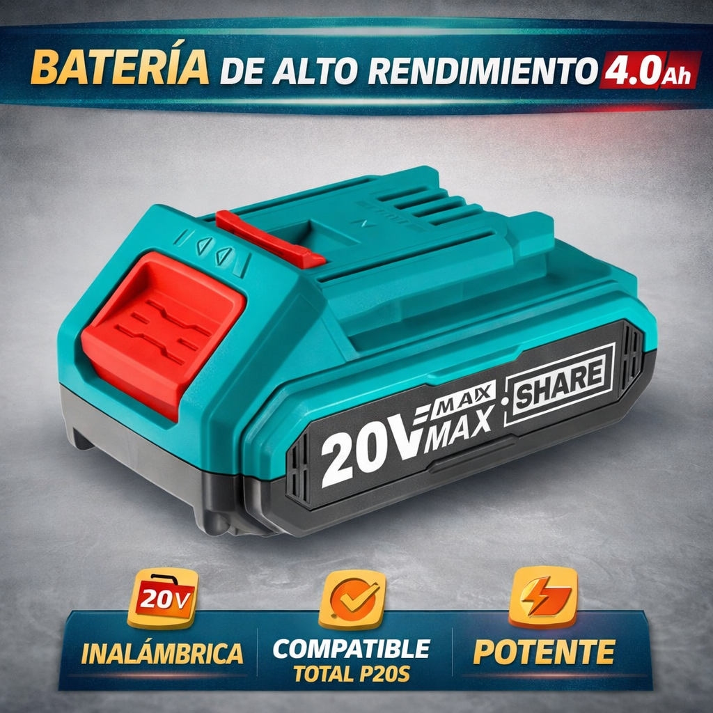 🔧⚡ PISTOLA DE IMPACTO INALÁMBRICA TOTAL 20V 500Nm + KIT 152 PIEZAS ⚡🔧