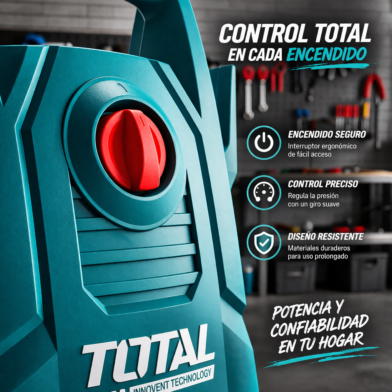 🧼💦 HIDROLAVADORA TOTAL 1600W 2030 PSI – LIMPIEZA PROFESIONAL EN CASA