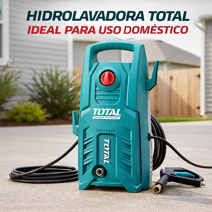 🧼💦 HIDROLAVADORA TOTAL 1600W 2030 PSI – LIMPIEZA PROFESIONAL EN CASA