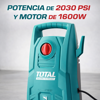 🧼💦 HIDROLAVADORA TOTAL 1600W 2030 PSI – LIMPIEZA PROFESIONAL EN CASA