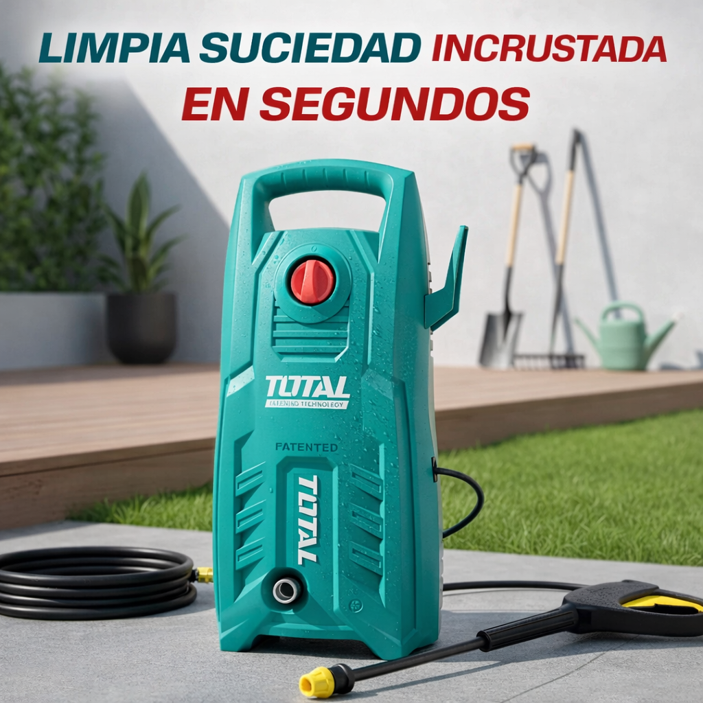 🧼💦 HIDROLAVADORA TOTAL 1600W 2030 PSI – LIMPIEZA PROFESIONAL EN CASA