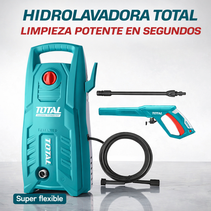 🧼💦 HIDROLAVADORA TOTAL 1600W 2030 PSI – LIMPIEZA PROFESIONAL EN CASA