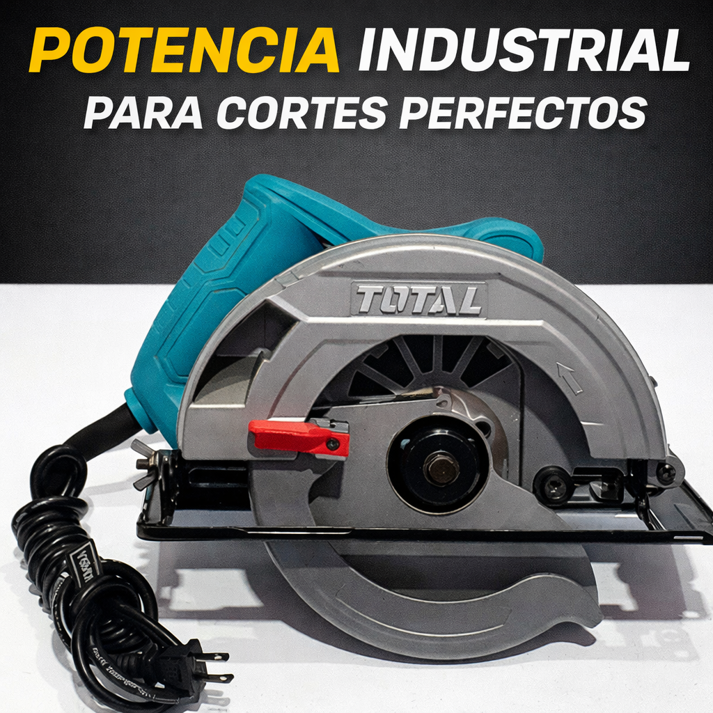 SIERRA CIRCULAR TOTAL 7 1/4” 1200W – CORTE PROFESIONAL SIN ESFUERZO - 1 AÑO DE GARANTIA