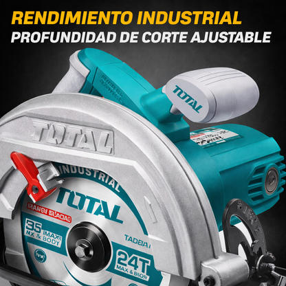 SIERRA CIRCULAR TOTAL 7 1/4” 1200W – CORTE PROFESIONAL SIN ESFUERZO - 1 AÑO DE GARANTIA