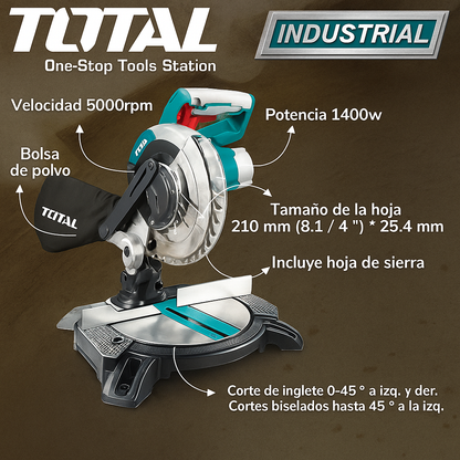 SIERRA INGLETEADORA TOTAL 8' 1400W