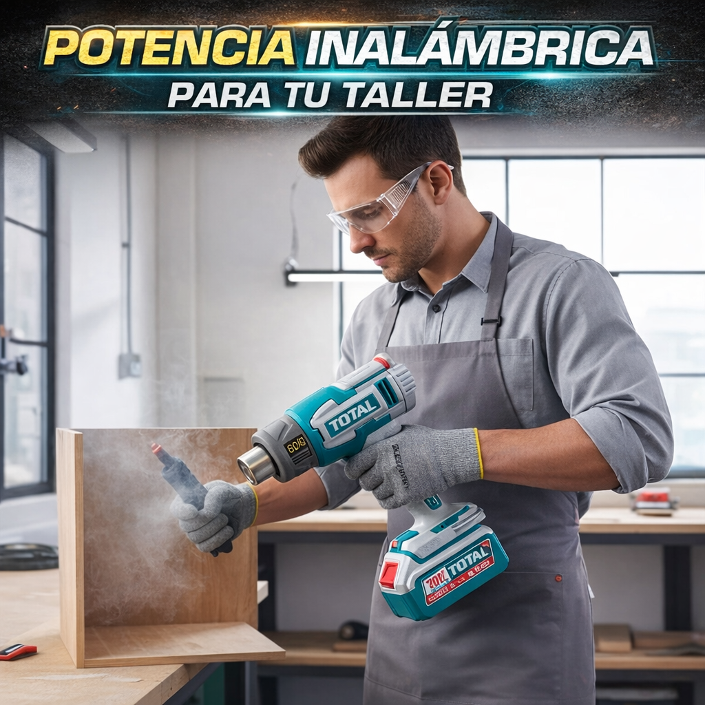 🔧 COMBO INALÁMBRICO TOTAL 20V IMPACTO 850Nm + PISTOLA DE CALOR LCD
