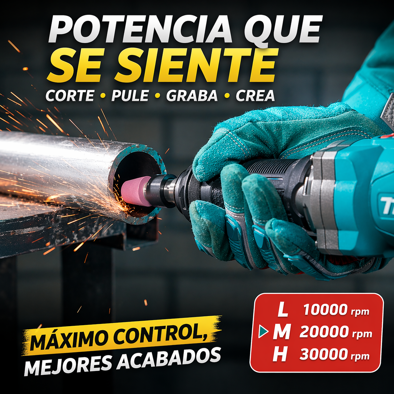 🔧 MOTO TOOL INALÁMBRICO TOTAL 20V 1/4” + BATERÍA + CARGADOR ⚡
