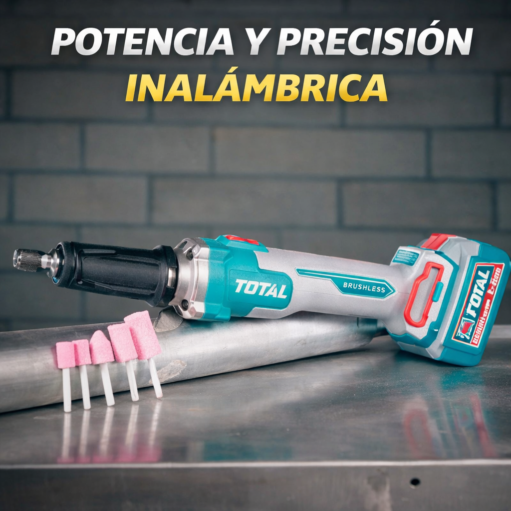 🔧 MOTO TOOL INALÁMBRICO TOTAL 20V 1/4” + BATERÍA + CARGADOR ⚡
