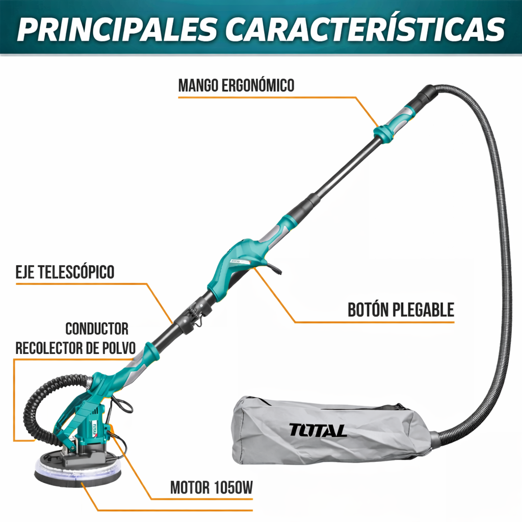 Lijadora Total 1050W ⚡️— 100% Original ✅ — 30 lijas 🎁 — 1 año garantía 🛡️