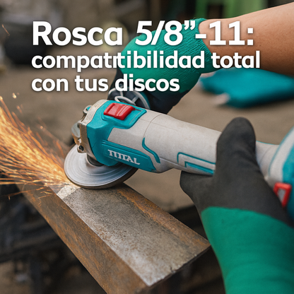 Súper Combo TOTAL: Rotomartillo SDS Plus 800W + Esmeriladora 4½' 710W