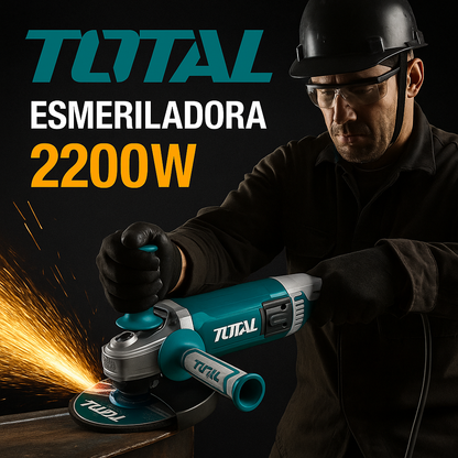 Pulidora 2200W 6600 RPM Orginal de TOTAL.