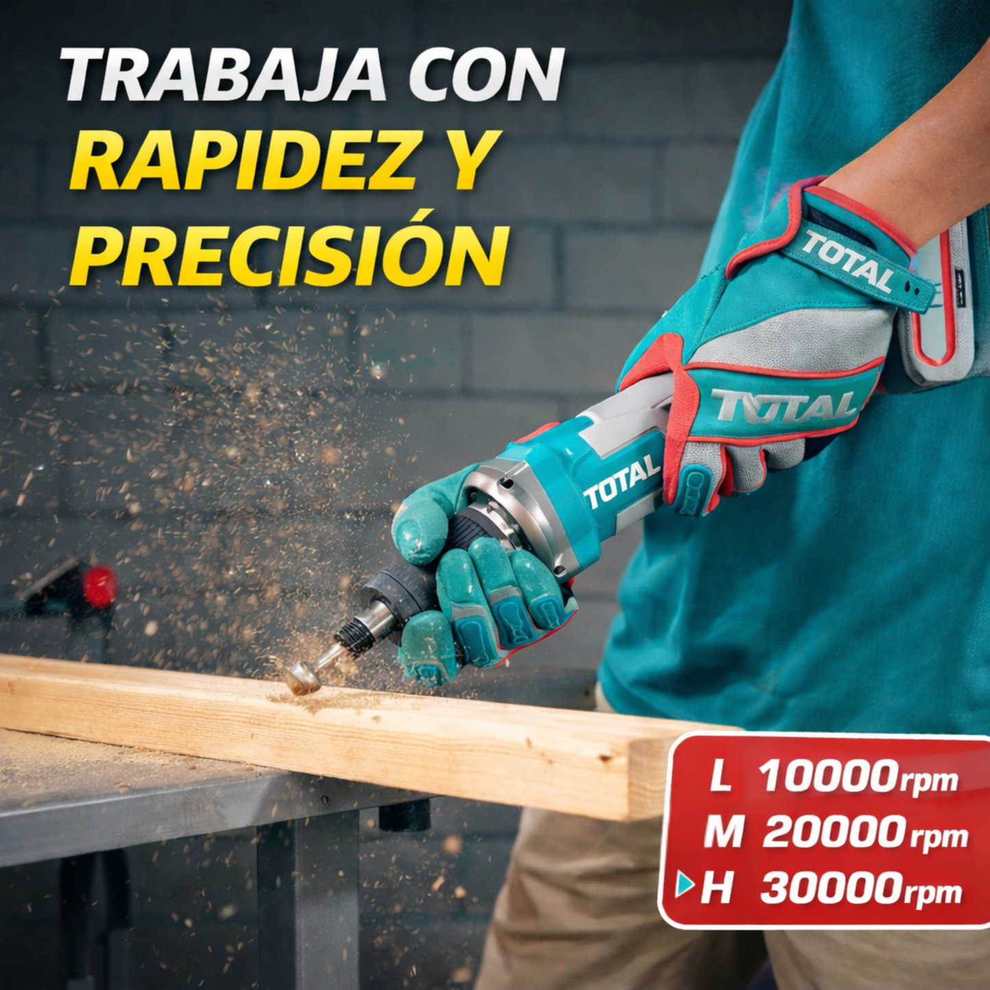 🔧 MOTO TOOL INALÁMBRICO TOTAL 20V 1/4” + BATERÍA + CARGADOR ⚡