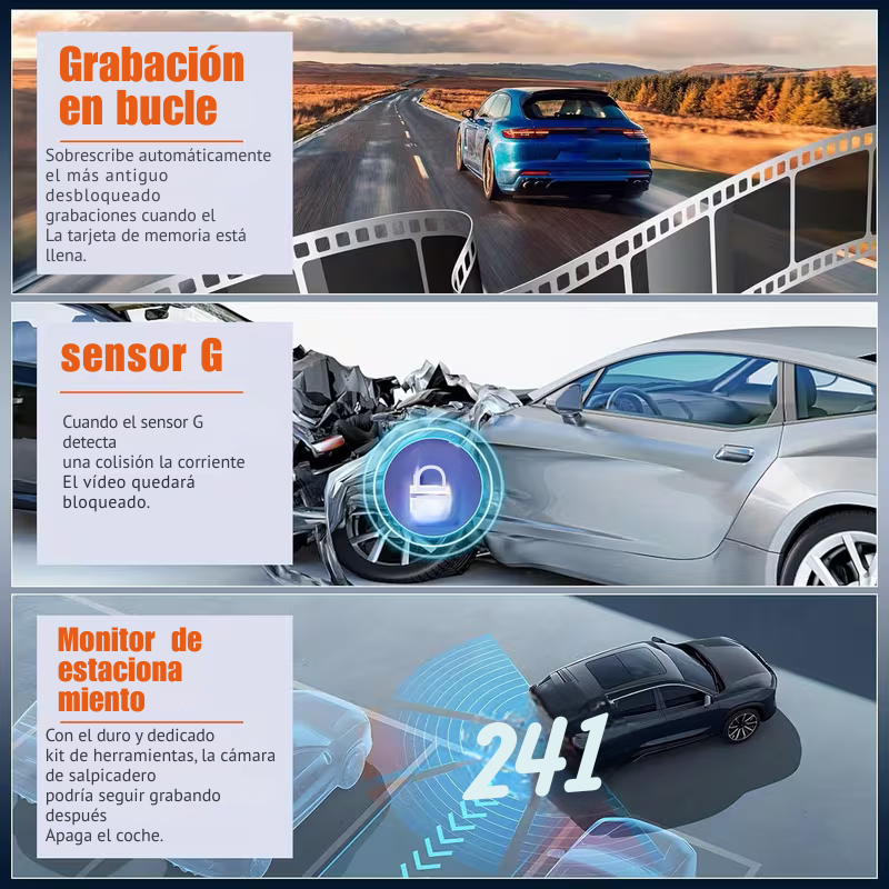 Súper Espejo Digital con Visión Nocturna y Cámara Trasera