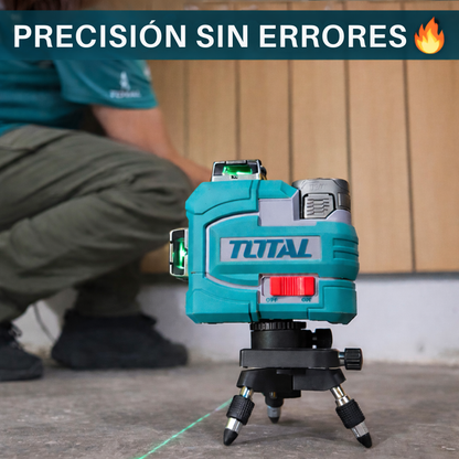 🔥 NIVEL LÁSER 3D 12 LÍNEAS SUPER TOTAL 16V – PRECISIÓN PROFESIONAL 🔥