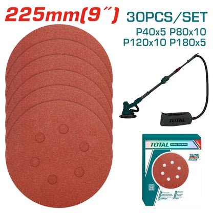 JUEGO DE LIJAS X 30 PIEZAS 9' PARA LIJADORA DE PARED SUPER TOTAL