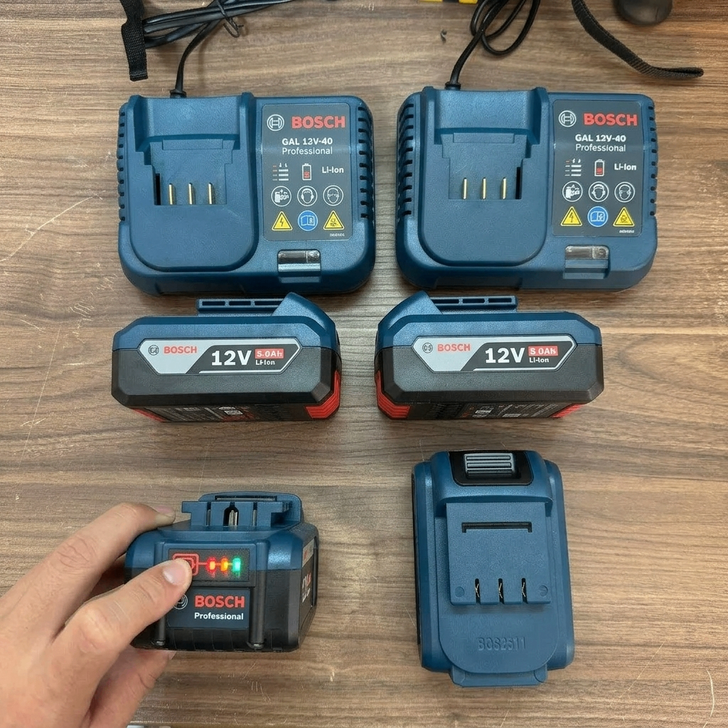 Combo BOSCH Brushless 68V 4 en 1 — Llave Impacto 350Nm + Taladro 1/2" + Pulidora 4 1/2" + Rotomartillo + 4 Baterías